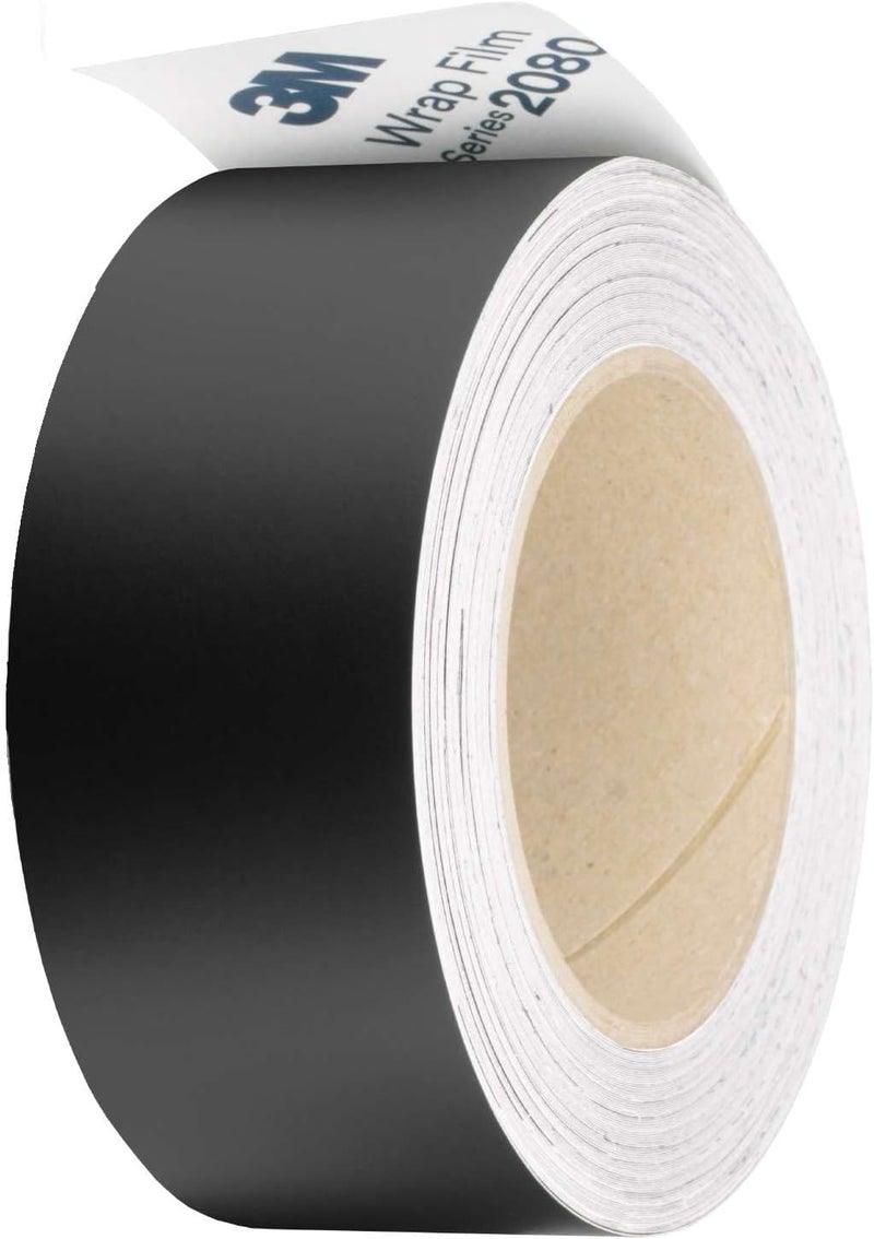 EZAUTO WRAP 4 بوصة × 75 قدم طقم تغليف فينيل أسود غير لامع من 3M 1080 2080 لإخفاء الكروم وإزالة حواف النوافذ وحواف الأبواب مع طقم أدوات مجاني - Image 1