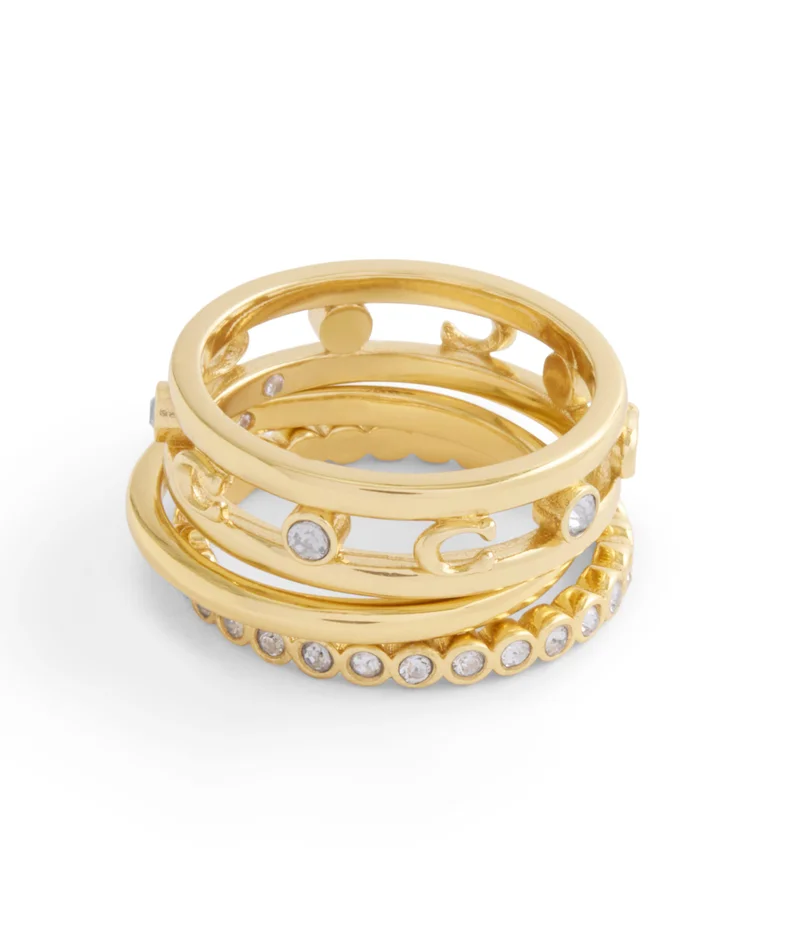 COACH Signature C Open Ring Set