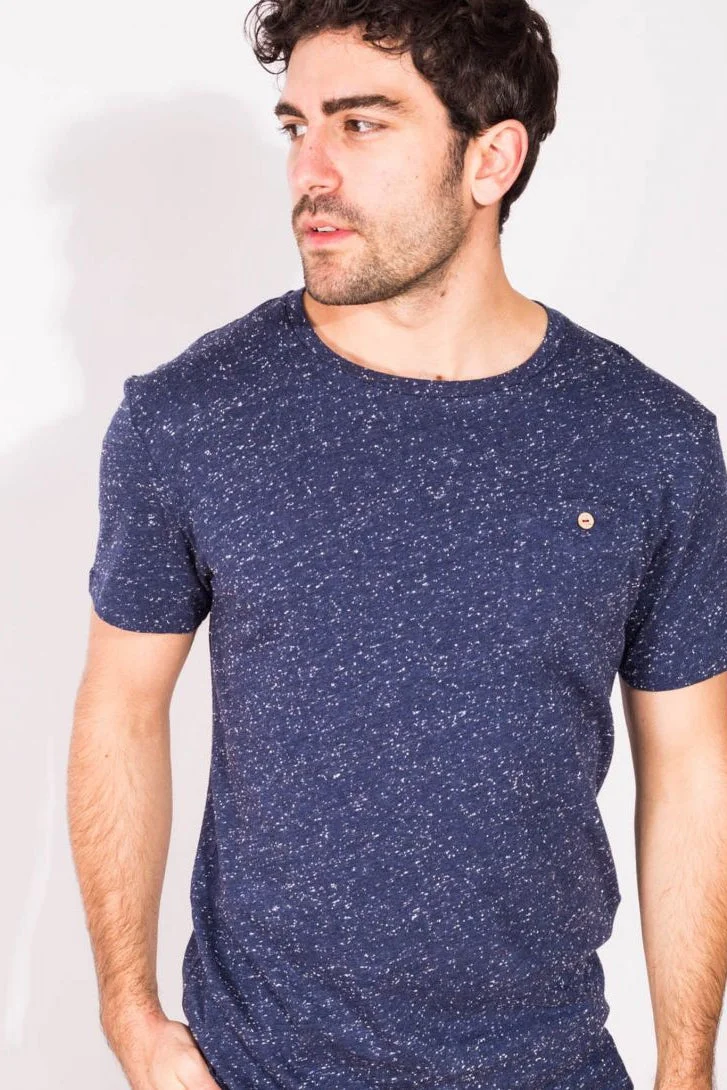 Faguo Dark Blue Cotton Jersey T-Shirt