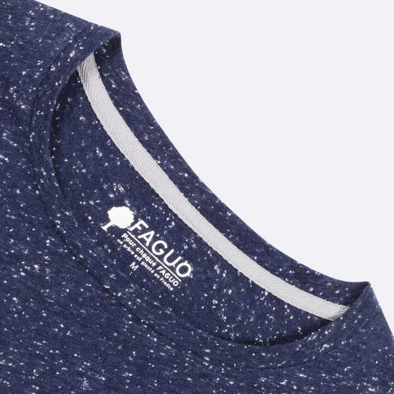 Faguo Dark Blue Cotton Jersey T-Shirt