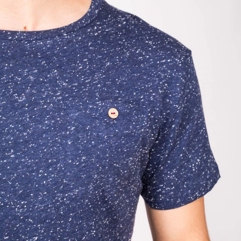 Faguo Dark Blue Cotton Jersey T-Shirt