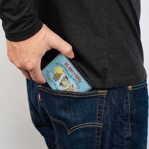 Buckle Down Warner Bros. Animation Wallet, Bifold, Ed Edd N Eddy Jawbreakers Pose and Title Logo Blues, Vegan Leather - Image 5