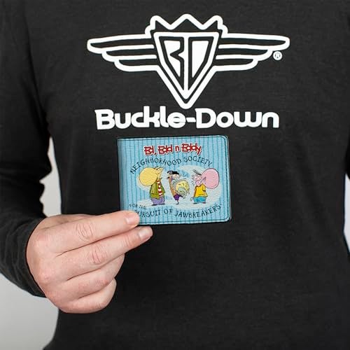 Buckle Down Warner Bros. Animation Wallet, Bifold, Ed Edd N Eddy Jawbreakers Pose and Title Logo Blues, Vegan Leather - Image 3