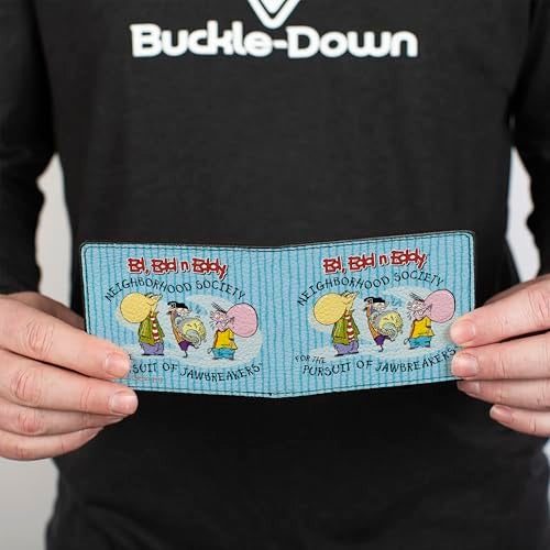 Buckle Down Warner Bros. Animation Wallet, Bifold, Ed Edd N Eddy Jawbreakers Pose and Title Logo Blues, Vegan Leather - Image 4