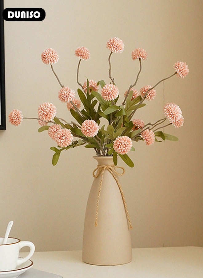 DUNISO 3 قطع زهور صناعية، زهور مزيفة من الحرير والبلاستيك، زهور هيدرانجيا الاصطناعية الواقعية، ترتيبات الزهور للمنزل والغرفة والمكتب وحفلات الزفاف وزينة الطاولات ومراكز الطاولات في الحفلات - Image 5