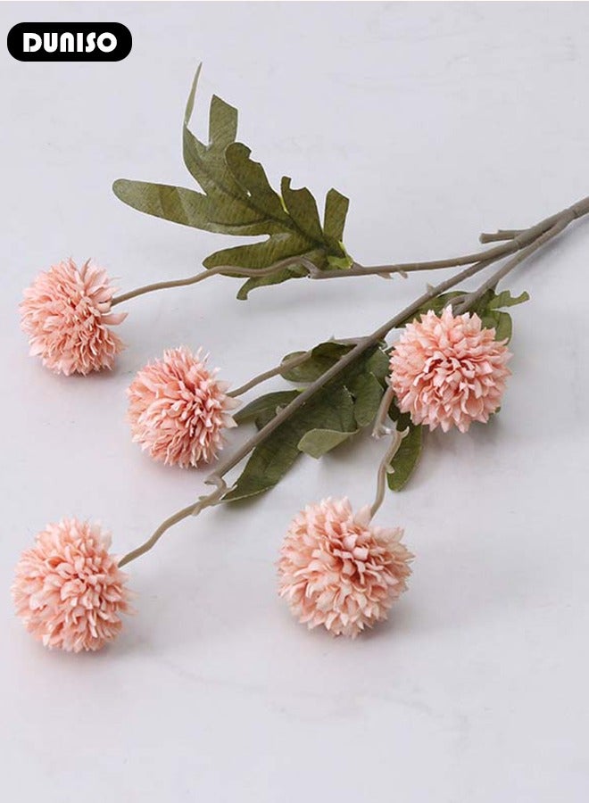 DUNISO 3 قطع زهور صناعية، زهور مزيفة من الحرير والبلاستيك، زهور هيدرانجيا الاصطناعية الواقعية، ترتيبات الزهور للمنزل والغرفة والمكتب وحفلات الزفاف وزينة الطاولات ومراكز الطاولات في الحفلات - Image 2