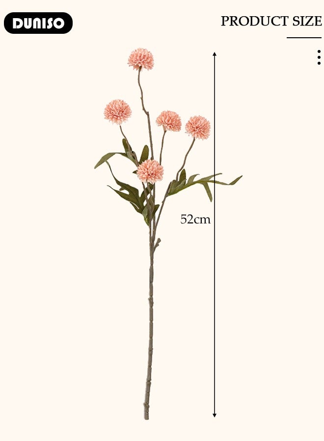 DUNISO 3 قطع زهور صناعية، زهور مزيفة من الحرير والبلاستيك، زهور هيدرانجيا الاصطناعية الواقعية، ترتيبات الزهور للمنزل والغرفة والمكتب وحفلات الزفاف وزينة الطاولات ومراكز الطاولات في الحفلات - Image 4