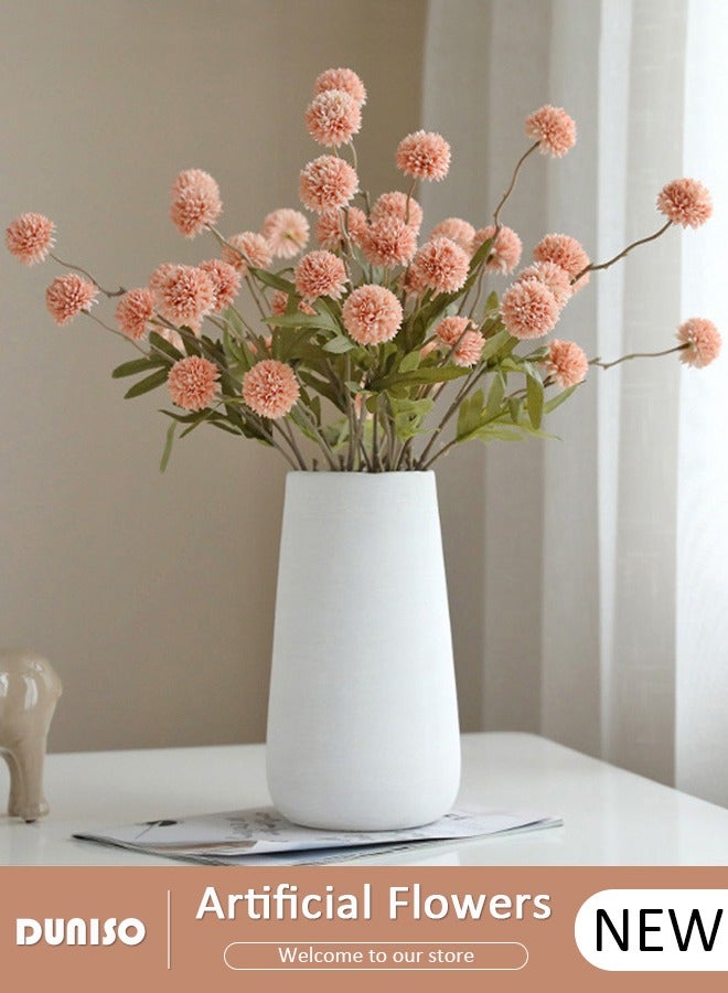 DUNISO 3 قطع زهور صناعية، زهور مزيفة من الحرير والبلاستيك، زهور هيدرانجيا الاصطناعية الواقعية، ترتيبات الزهور للمنزل والغرفة والمكتب وحفلات الزفاف وزينة الطاولات ومراكز الطاولات في الحفلات - Image 1