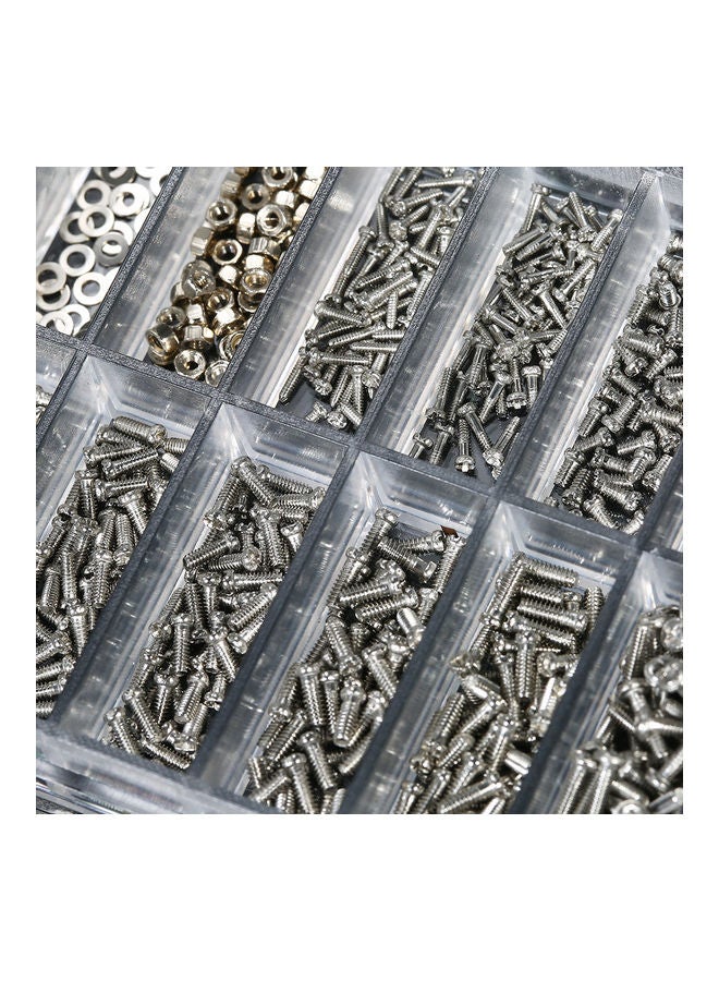 1000 piece Eyeglass Sunglasses Repair Kit Black/Silver 10.5x1.2x6.2cm  - Image 4
