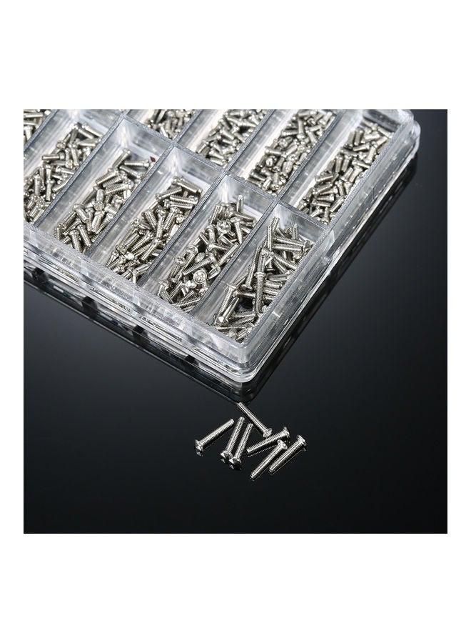 1000 piece Eyeglass Sunglasses Repair Kit Black/Silver 10.5x1.2x6.2cm  - Image 2
