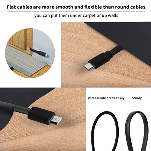 Uogw 2 Pack 10FT Power Extension Cable for WyzeCam,Wyze Cam v4/v3/OG/v3 Pro,WyzeCam Pan,WYZE Cam OG,KasaCam Indoor,NestCam Indoor,Blink,Cloud Cam,USB to Micro USB Charging and Data Sync Cord(Not Type-C) - Image 3