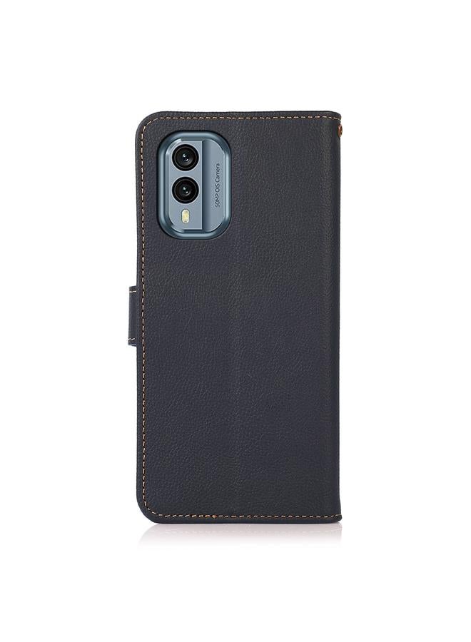 S-TOP Case For Nokia X30 5G KHAZNEH Custer Genuine Leather RFID Phone Case - Image 3