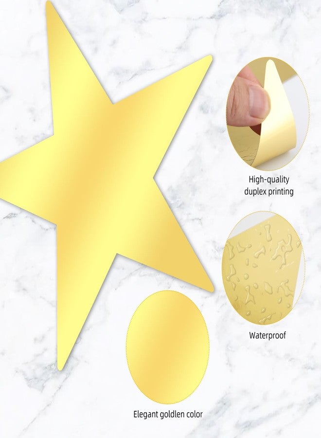 Motroce 40PCS Glitter Large Gold Five Star Cutouts Paper 11 Inch Double, Gold Star Cutouts Star Confetti Cutouts Decorations for Wedding Party Bulletin Board Stars Classroom Wall Christmas Party - Image 3
