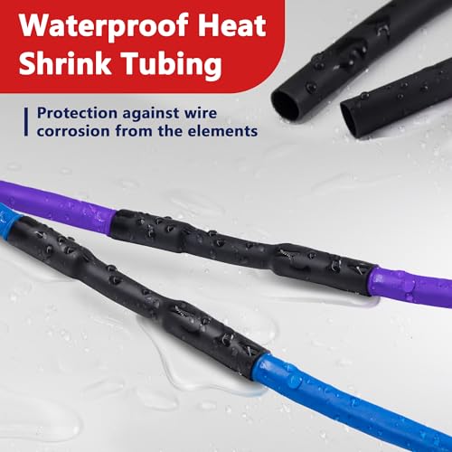 ZhiYo 1/2inch Heat Shrink Tubing, 16.4 Ft 3:1 Heat Shrink Tube Dual Wall Adhesive Lined, Waterproof Marine Shrink Wrap Tubing, Electrical Industrial Automotive Sealing Heat Shrink Tubing for Wire Insulation - Image 4