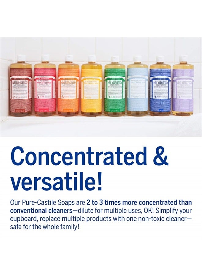 Dr. Bronner's Pure-Castile Liquid Soap (Rose, 16 ounce) - Made with Organic Oils, 18-in-1 Uses: Face, Body, Hair, Laundry, Pets and Dishes, Concentrated, Vegan, Non-GMO - Image 5