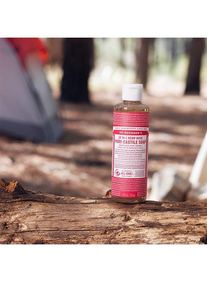 Dr. Bronner's Pure-Castile Liquid Soap (Rose, 16 ounce) - Made with Organic Oils, 18-in-1 Uses: Face, Body, Hair, Laundry, Pets and Dishes, Concentrated, Vegan, Non-GMO - Image 3
