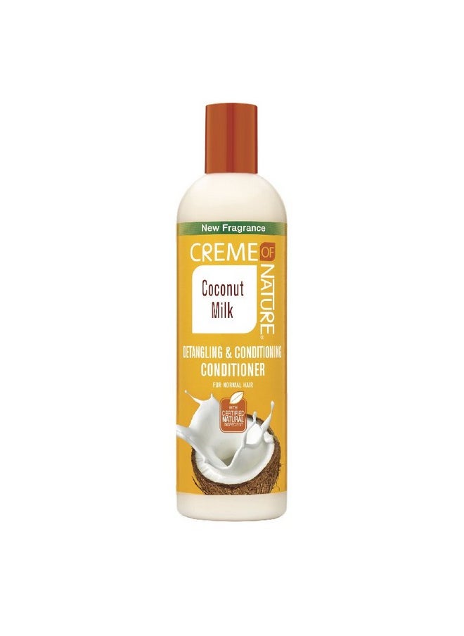 Creme of Nature Conditioner With Coconut Milk Detangling And Conditioning Formula For Normal Hair 12 Fl Oz (Pack Of 1)  - Image 2