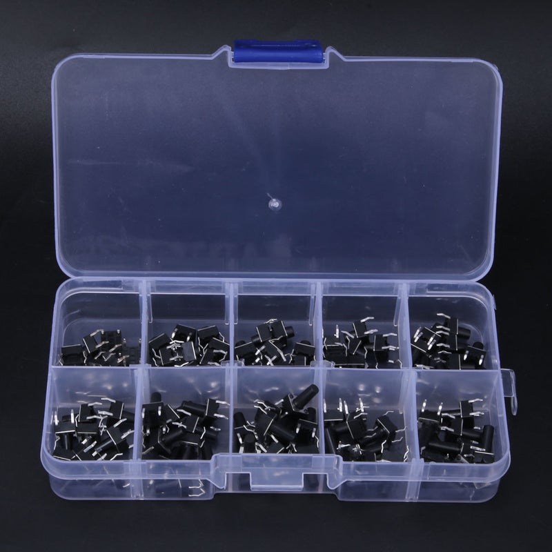 100pcs 10 Value 6x6x4.3-13mm Tactile Push Button Switch Waterproof Micro Tact Switch - Image 2
