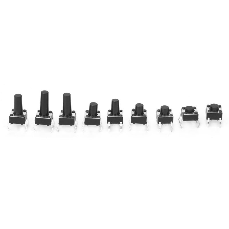 100pcs 10 Value 6x6x4.3-13mm Tactile Push Button Switch Waterproof Micro Tact Switch - Image 4