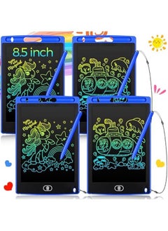 Arabest 4 Pieces LCD Writing Tablet for Children 8.5 Inch Doodle Board Drawing Toy Toddler Gift Colorful Screen Electronic Erasable Pad Blue  - Image 1