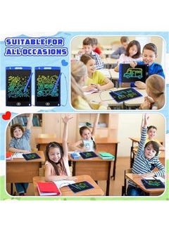 Arabest 4 Pieces LCD Writing Tablet for Children 8.5 Inch Doodle Board Drawing Toy Toddler Gift Colorful Screen Electronic Erasable Pad Blue  - Image 4