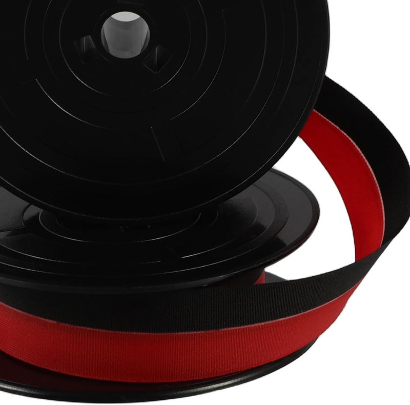 Universal Typewriter Ribbon Twin Spool Black and Red Ink Ribbon Replacement for Vintage Typewriters and Calculators, Dual Spool Cartridge for Office and School Use - Image 3