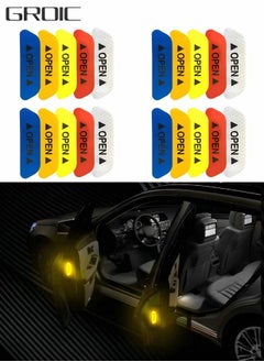 GROIC 20 PCS/5 Set Car Door Stickers Universal Safety Warning Mark Open High Reflective Tape Car Motorcycle Accessories Exterior Bike Helmet Sticker  - Image 1