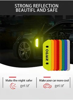 GROIC 20 PCS/5 Set Car Door Stickers Universal Safety Warning Mark Open High Reflective Tape Car Motorcycle Accessories Exterior Bike Helmet Sticker  - Image 2