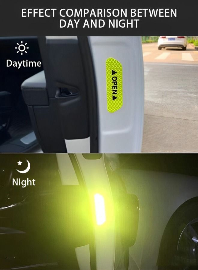 GROIC 20 قطعة/5 مجموعة ملصقات باب السيارة علامة تحذير السلامة العالمية مفتوحة عالية عاكس الشريط اكسسوارات السيارات دراجة نارية الخارجي خوذة دراجة ملصق - Image 4