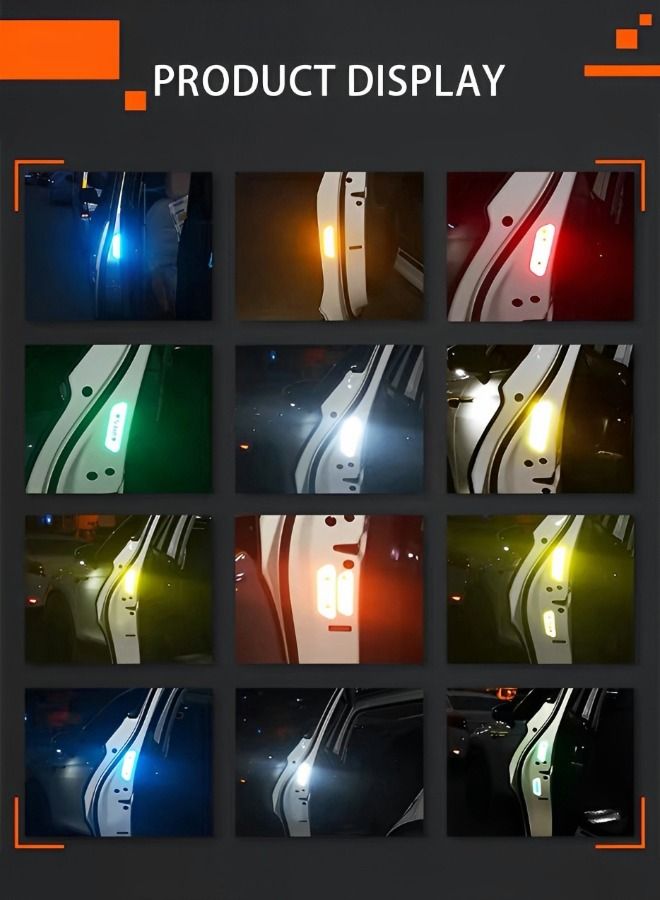 GROIC 20 قطعة/5 مجموعة ملصقات باب السيارة علامة تحذير السلامة العالمية مفتوحة عالية عاكس الشريط اكسسوارات السيارات دراجة نارية الخارجي خوذة دراجة ملصق - Image 3