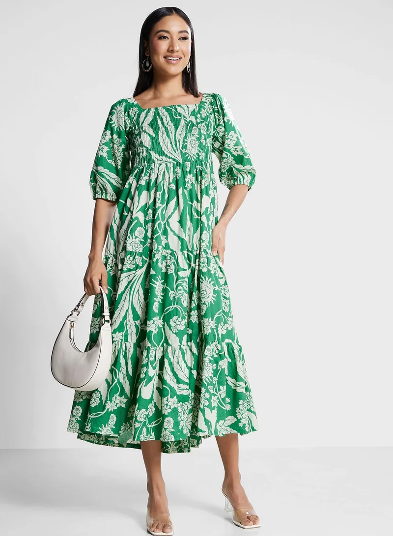 Biba Floral Tiered Dress