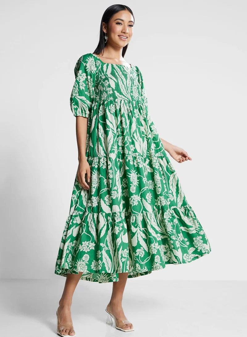 Biba Floral Tiered Dress