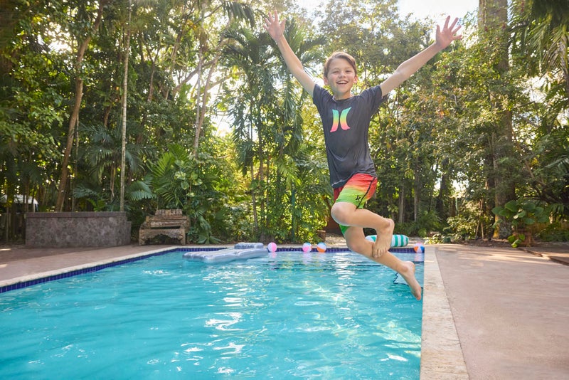 Hurley قميص حارس rash للأولاد من هيرلي، أسود/رمز، كبير US - Image 5