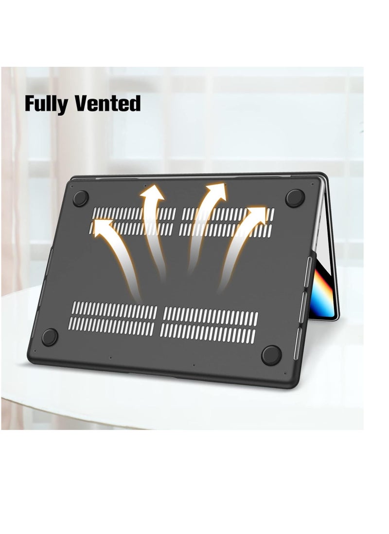 Generic New Case Compatible for MacBook Pro 16 Inch M3 A2991 M2 A2780 M1 A2485 Pro 2024 -2021 Release Plastic Hard Shell Cover for MacBook Pro 16 Inch Color Black  - Image 4