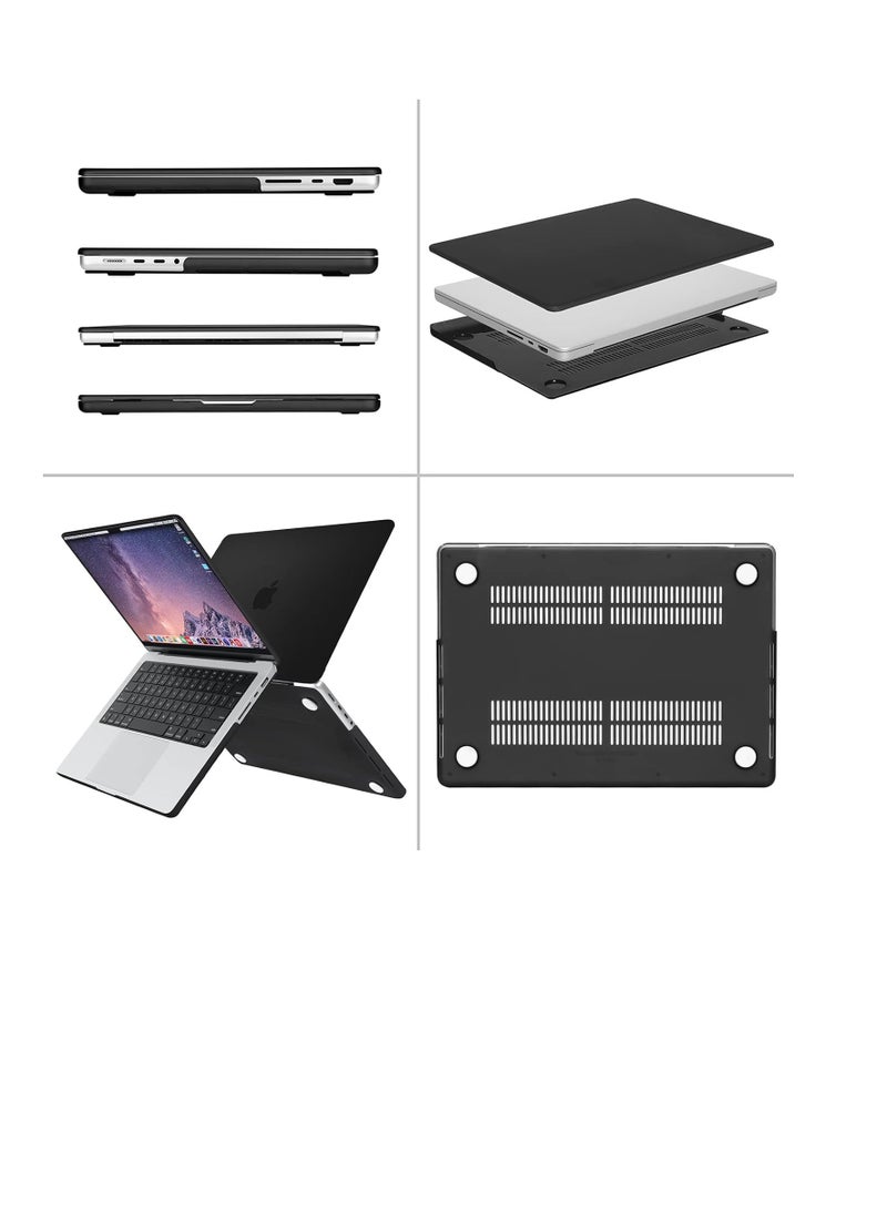 Generic New Case Compatible for MacBook Pro 16 Inch M3 A2991 M2 A2780 M1 A2485 Pro 2024 -2021 Release Plastic Hard Shell Cover for MacBook Pro 16 Inch Color Black  - Image 3