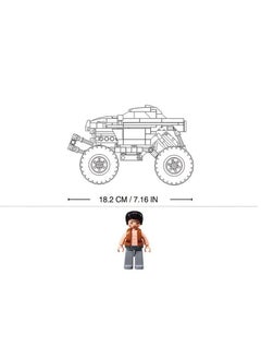 Sluban Sluban - Power Bricks Wind-up Bigfoot Orange & Black Racing 269 Pieces - M38-B1160  - Image 5