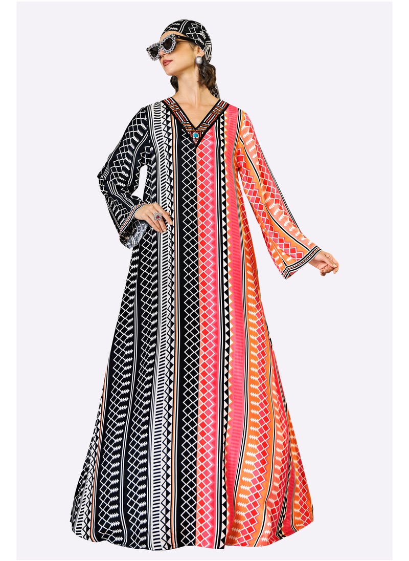 سارة أرابيا سارة أرابيا جلابية مزدوجة اللون  - Image 1