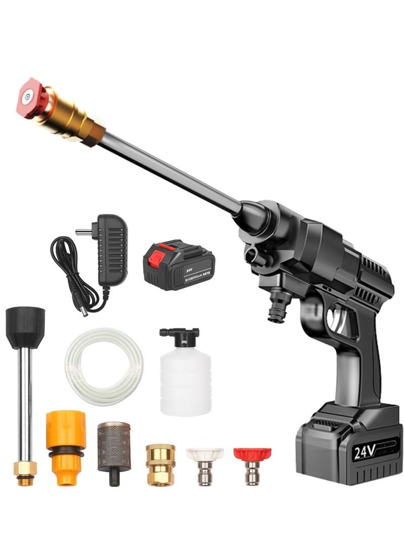 48V Cordless Portable High Pressure Electric Cleaner Machine, Black - Image 1