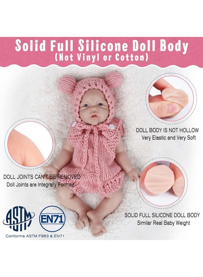 Vollence 17 Inch Full Silicone Baby Doll That Looks Real - Not Vinyl Material, Reborn Lifelike Girl - Image 3