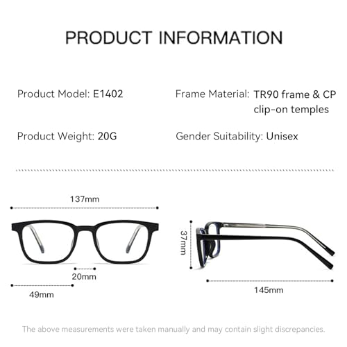 Karsaer Zero Power Blue Cut Computer Glasses 100% UV Protection Specs Gaming Glasses Anti Glare, Lightweight & Blocks Harmful Rays For Men & Women | Medium E1402 - Image 5