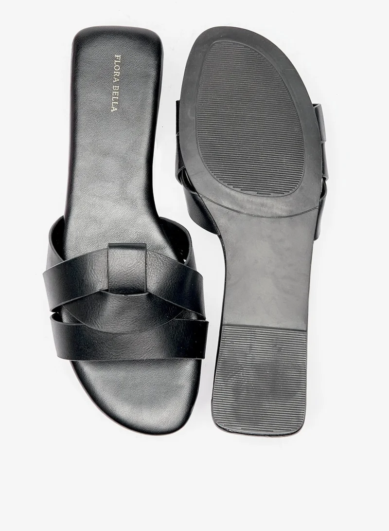 فلورا بيلا Solid Slip On Flat Sandals By Shoexpress