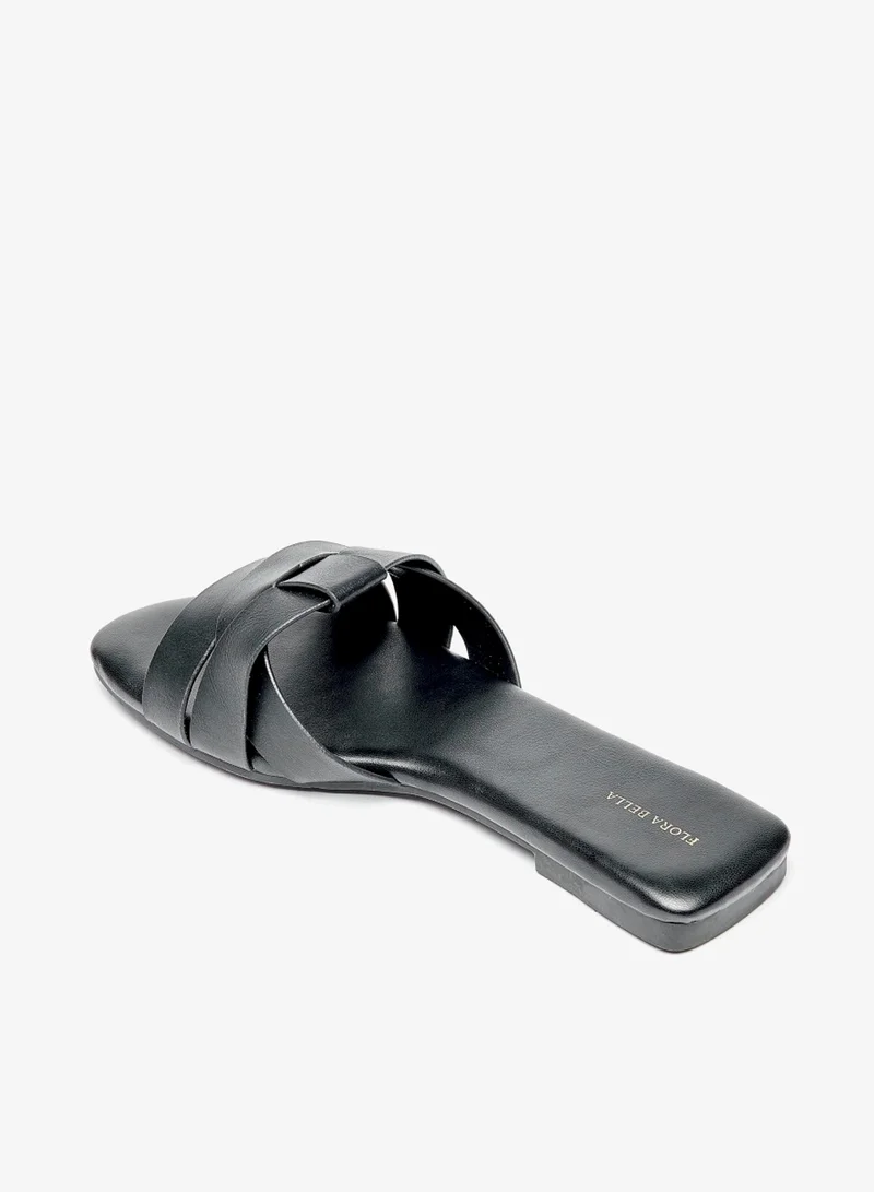 فلورا بيلا Solid Slip On Flat Sandals By Shoexpress