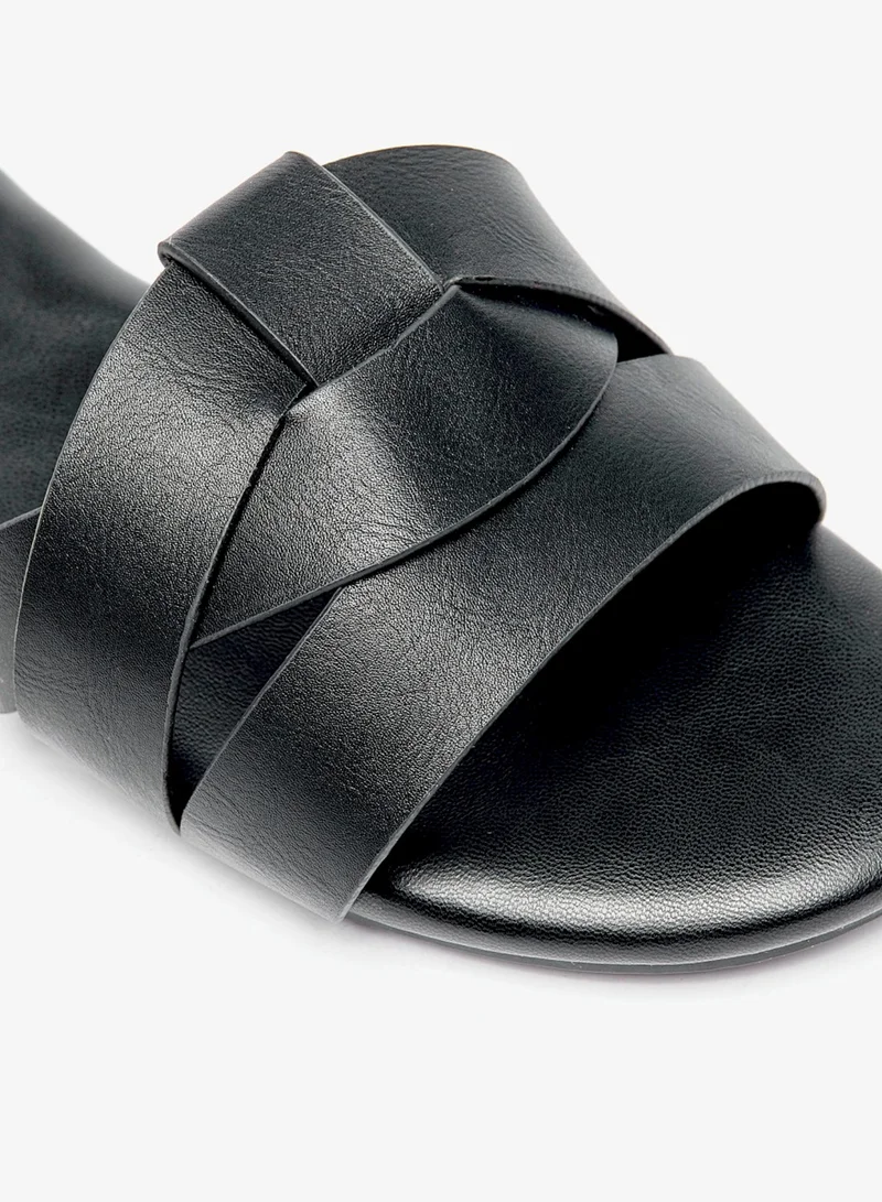 فلورا بيلا Solid Slip On Flat Sandals By Shoexpress