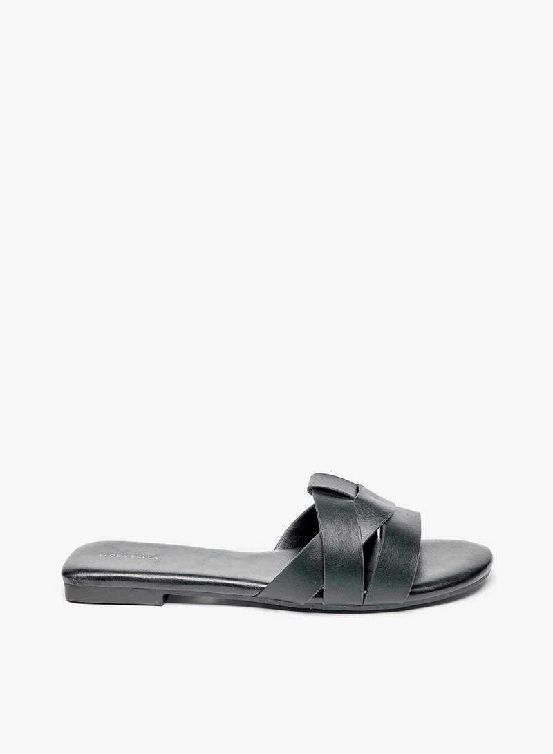 فلورا بيلا Solid Slip On Flat Sandals By Shoexpress