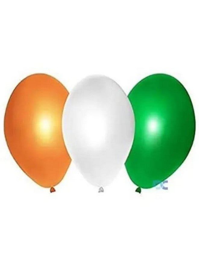 هونج كونج بالونز بالونات HK Balloons® 101 قطعة باللون البرتقالي والأبيض والأخضر لديكور يوم الاستقلال الخاص احتفالات "يوم استقلال سعيد" بالون تيرانجا / بالونات زينة خلفية لحفل 15 أغسطس - Image 4