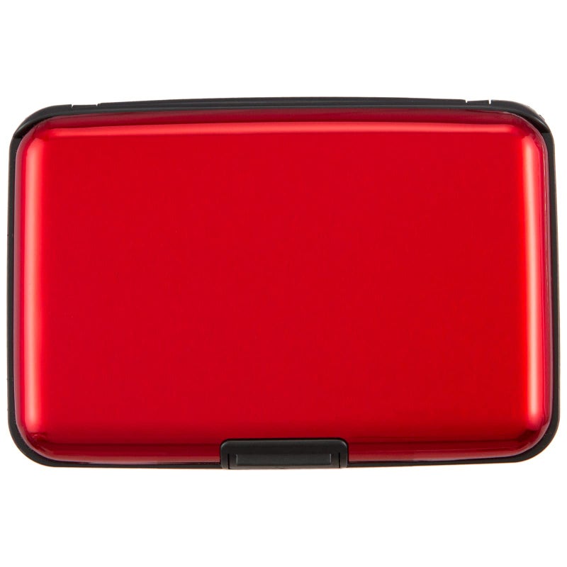 Kaabao Credit Card Holder, RFID Blocking Metal Card Wallet for Women Men Slim ID Card Holders Protector Aluminum Business Hard Case (Red) - Image 1