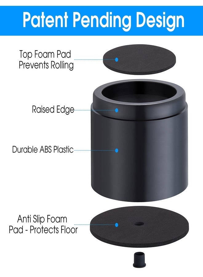 iPrimio Bed Risers - Round, 3 inch Lift, Heavy Duty, 6 Pack - Bed Raising Blocks for College Dorm Rooms, Couches, Tables, Desk Risers - Image 3