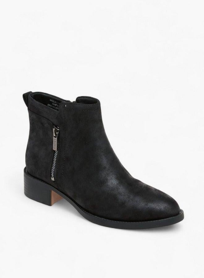 سيليست أحذية نسائية بكعب للكاحل بسحاب - Image 1