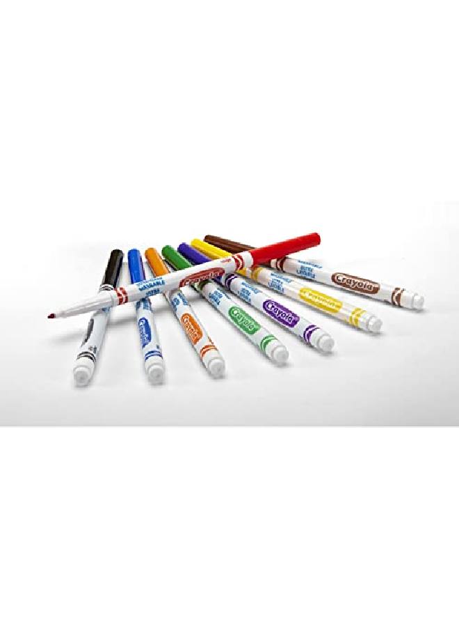 Crayola Ultra Clean Washable Markers Fine Line Markers School Supplies 8 Count - Image 4