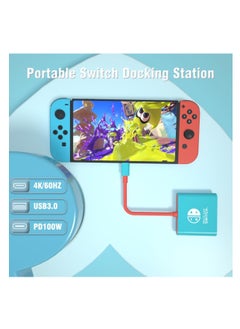 Generic Switch Dock for Nintendo Switch Docking Station,Portable Switch TV Dock Adapter Compatible Nintendo Switch/Switch OLED Support Switch TV Dock Mode with HDMI2.0, Replacement Travel Dock for Switch  - Image 5